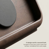 Retro Clock MagSafe Stand — Wood-Look Phone Dock