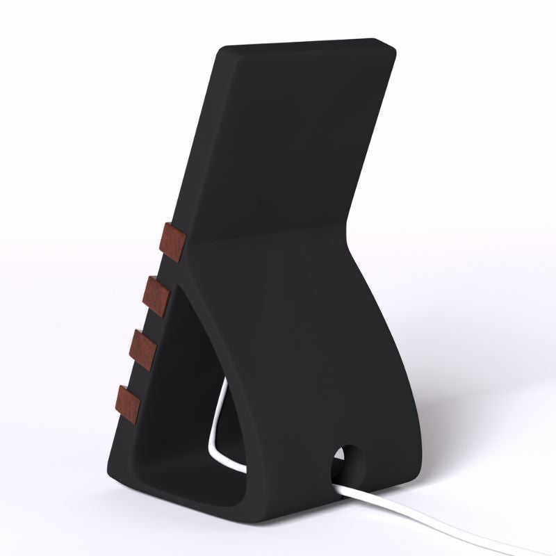 ArcFusion MagSafe iPhone Stand — Wood-Look Desk Charger