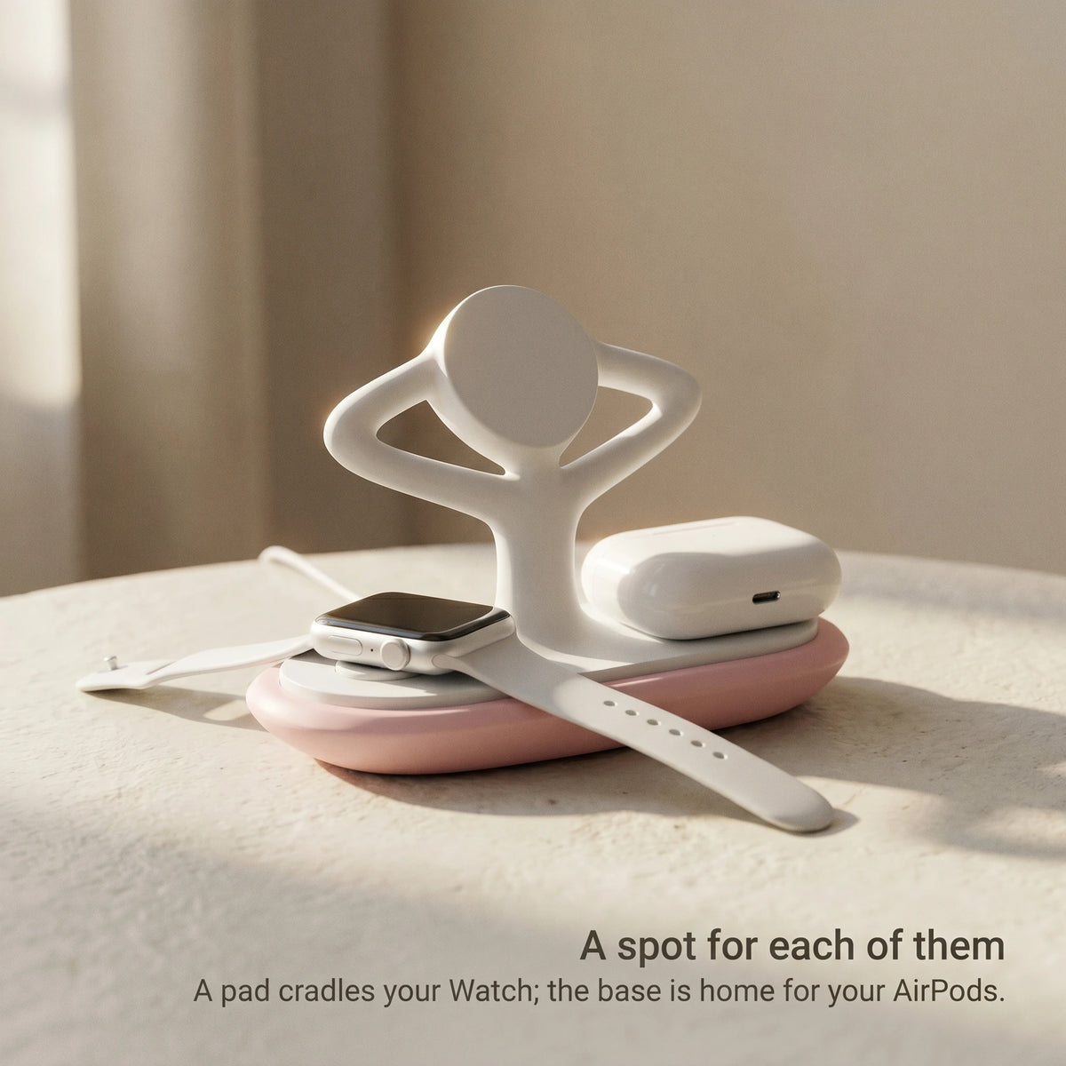 Zen Wood-Look Wireless Charger Stand