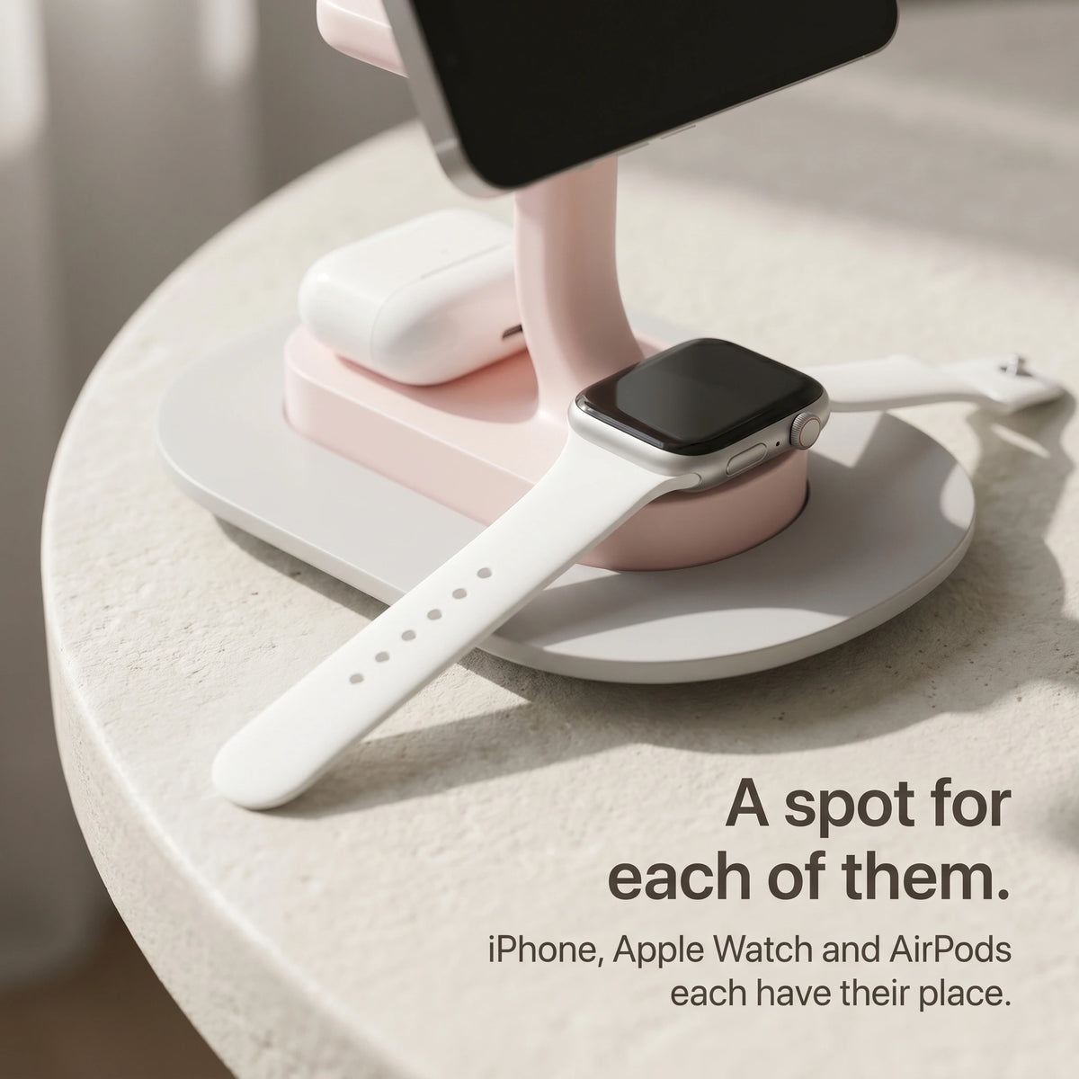 Pinky — Wood-Look Wireless Charger Stand
