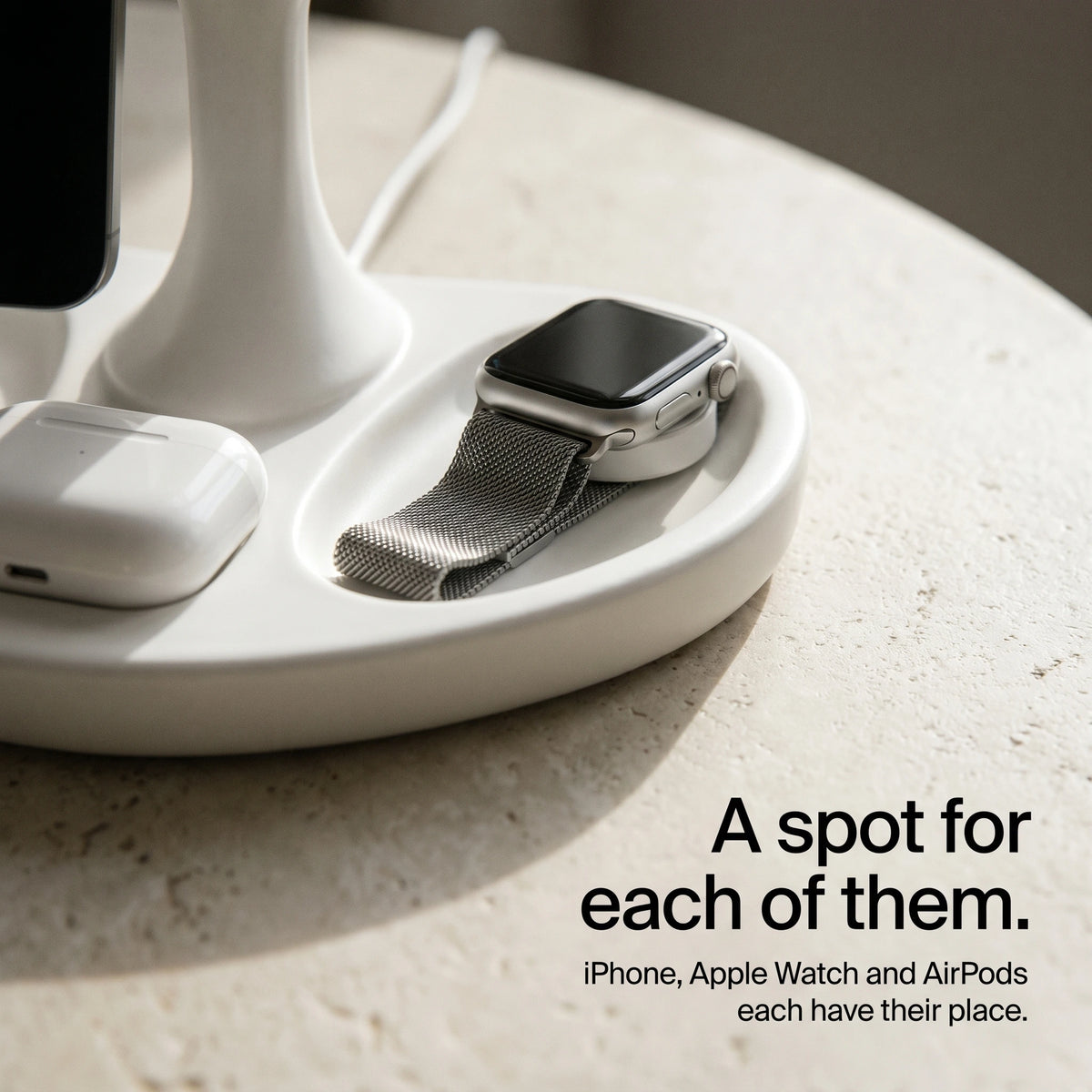 Perch Wood-Look Wireless Charger Stand