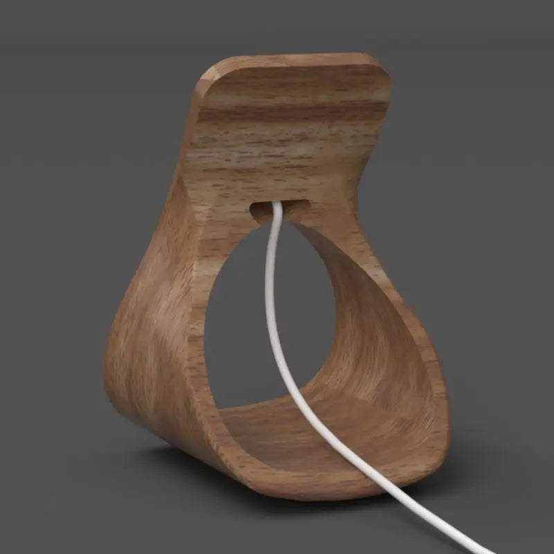 HaloDock MagSafe Stand — Wood-Look iPhone Dock