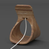 HaloDock MagSafe Stand — Wood-Look iPhone Dock