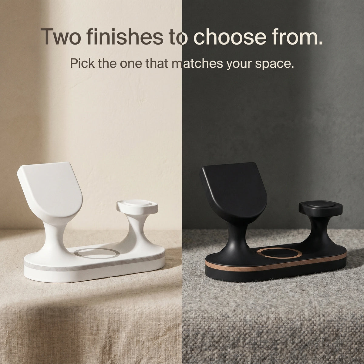 Echo Wood-Look Wireless Charger Tripod Stand