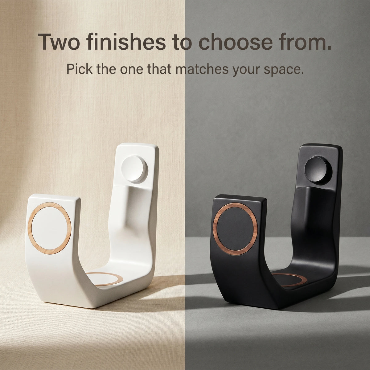 Line Wood-Look Wireless Charger Stand