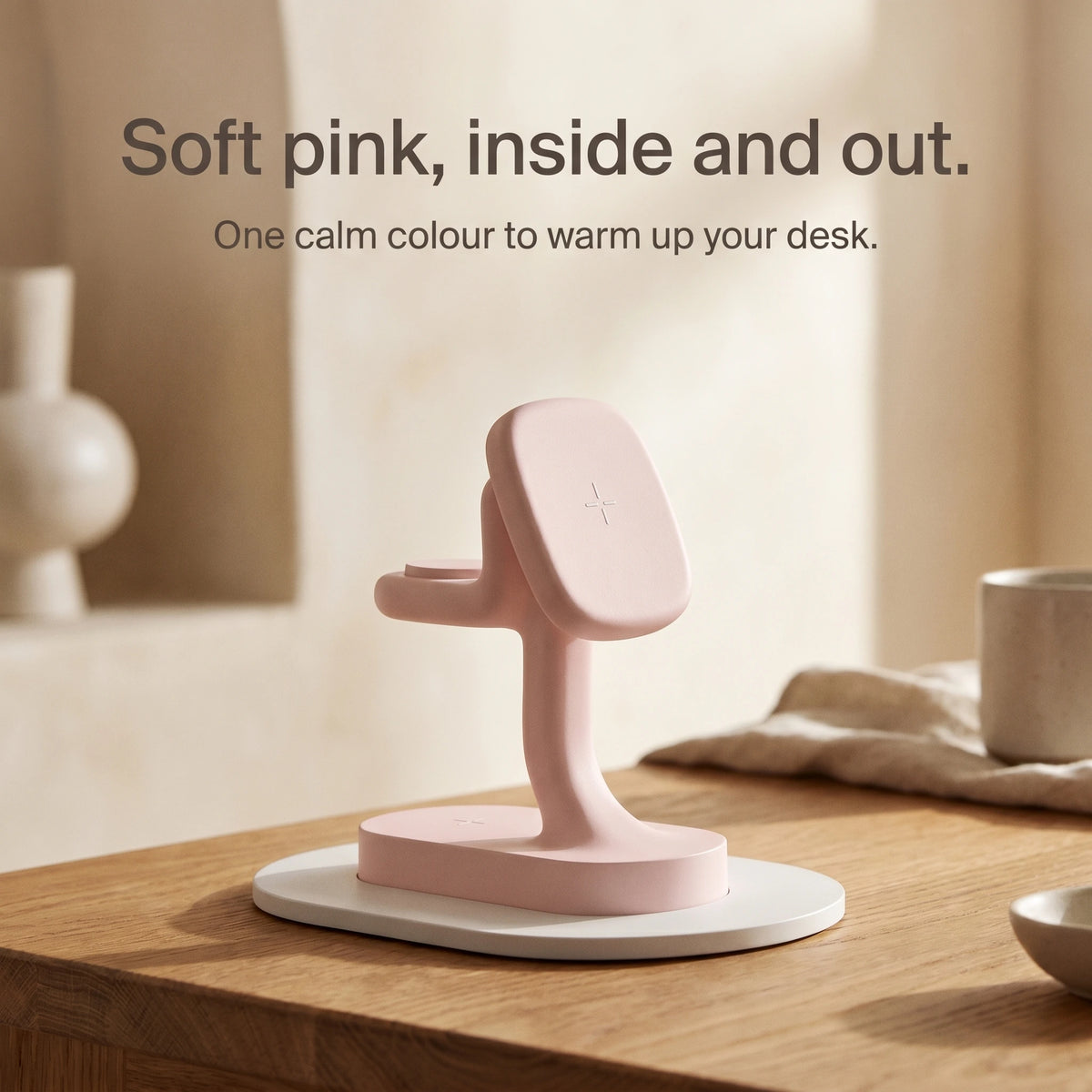 Pinky — Wood-Look Wireless Charger Stand