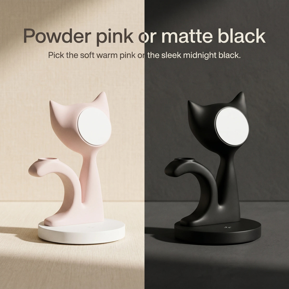 Kitten Wood-Look Wireless Charger Stand