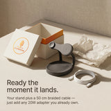 Satellite Wood-Look Wireless Charger Stand