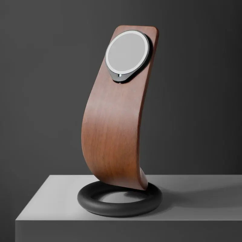 Cobra MagSafe Stand — Sculpted Wood-Look iPhone Stand