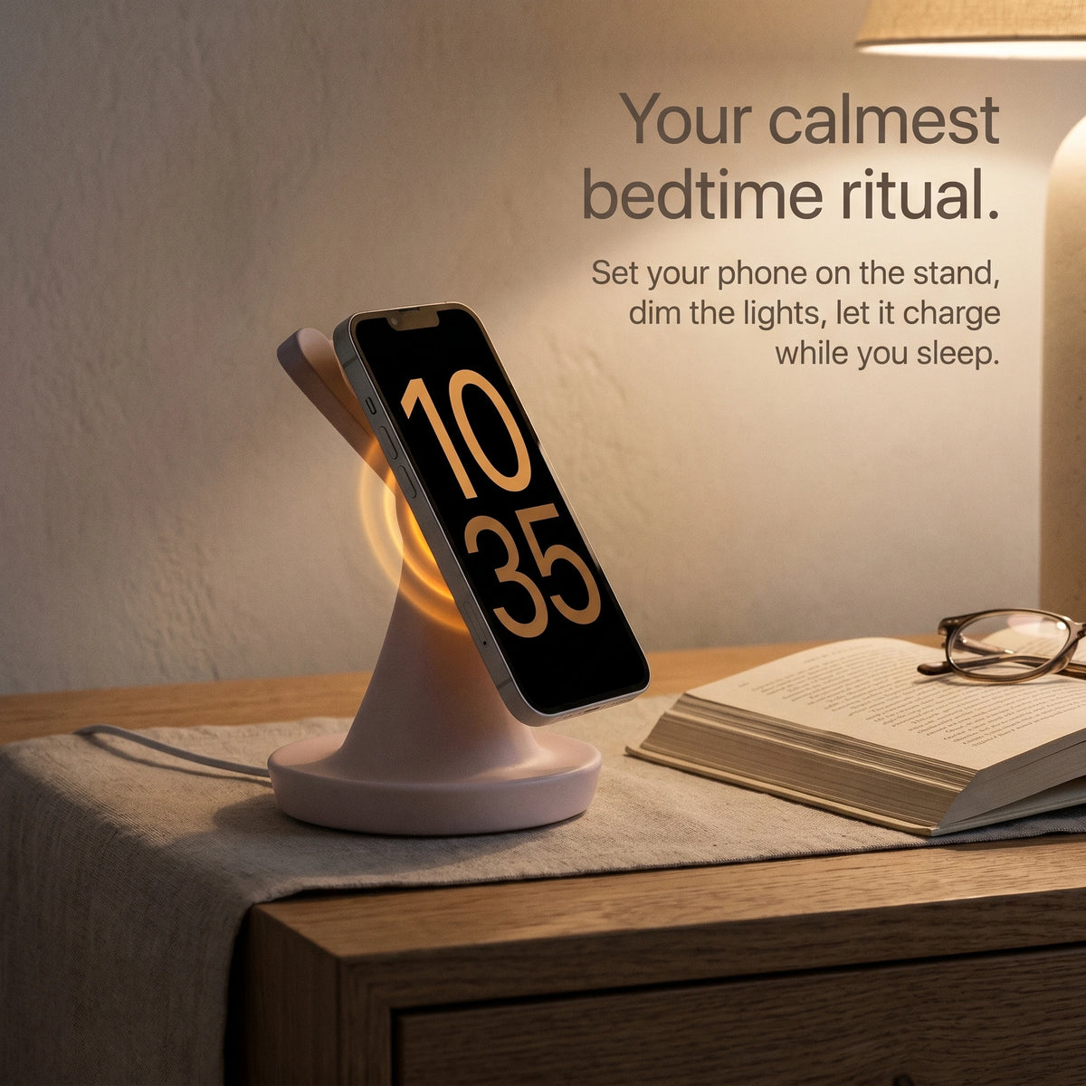 Rabbit Wood-Look Wireless Charger Stand