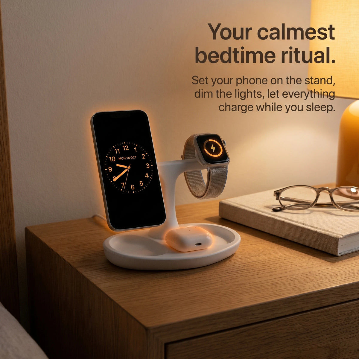 Perch Wood-Look Wireless Charger Stand