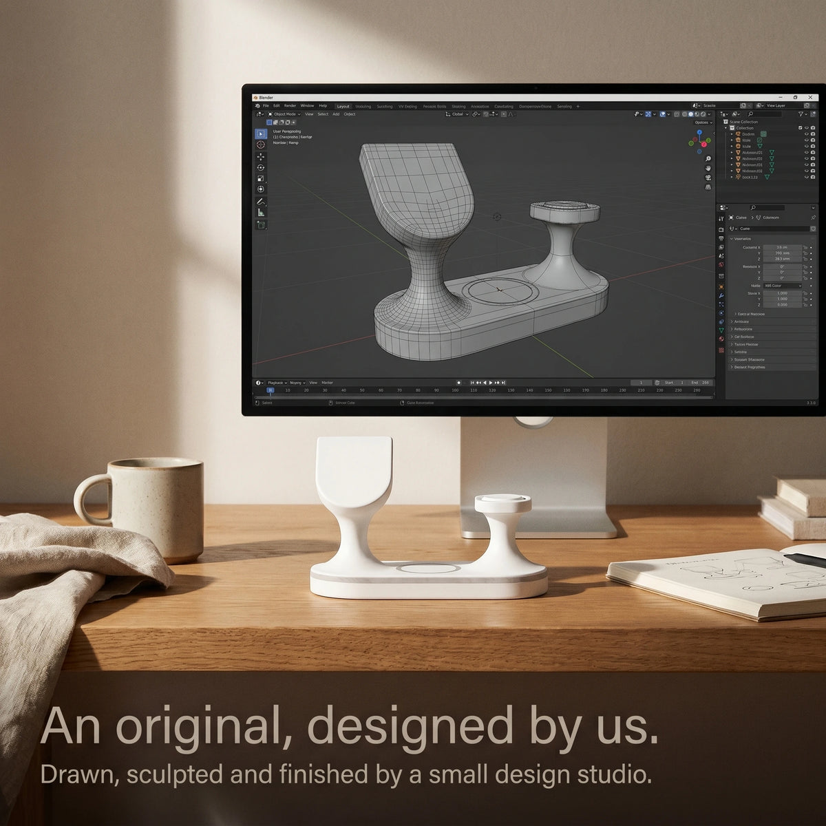 Echo Wood-Look Wireless Charger Tripod Stand