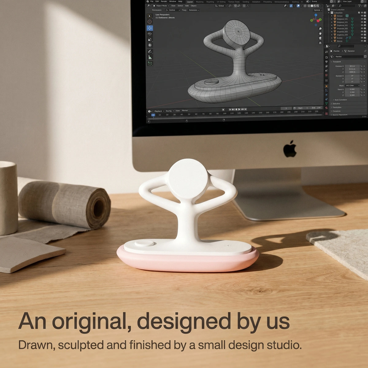Zen Wood-Look Wireless Charger Stand