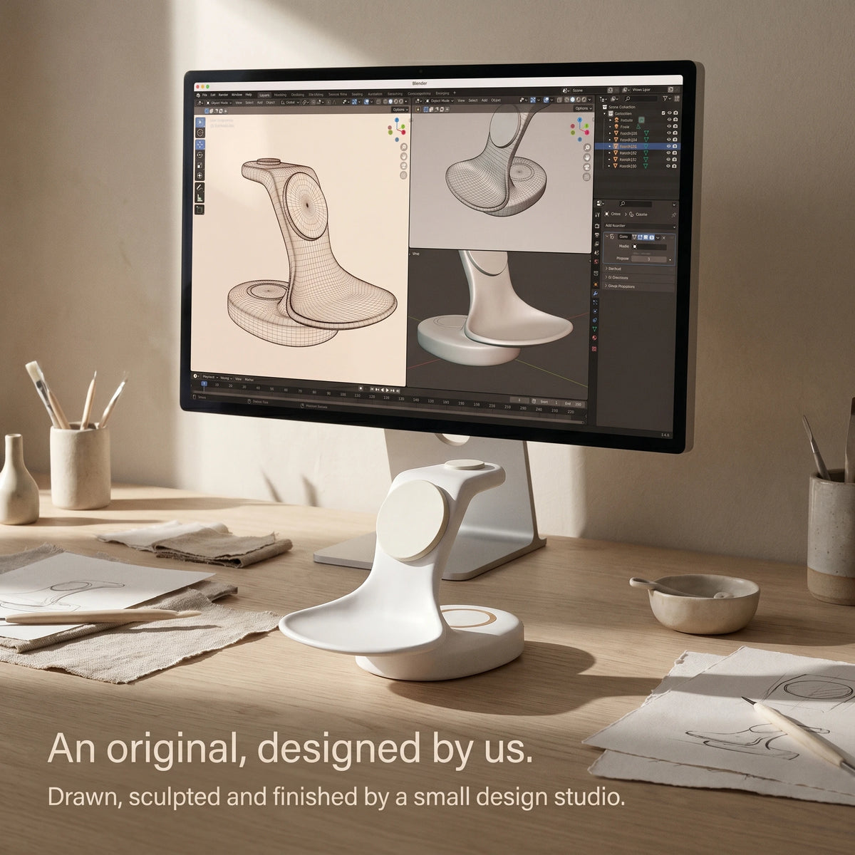 Pelican Wood-Look Wireless Charger Stand
