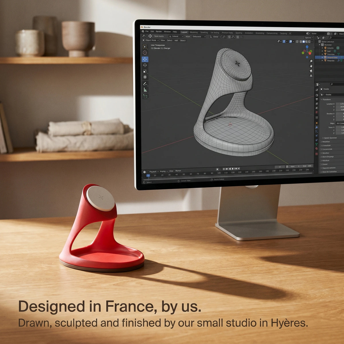 Red Vessel — Wood-Look Wireless Charger
