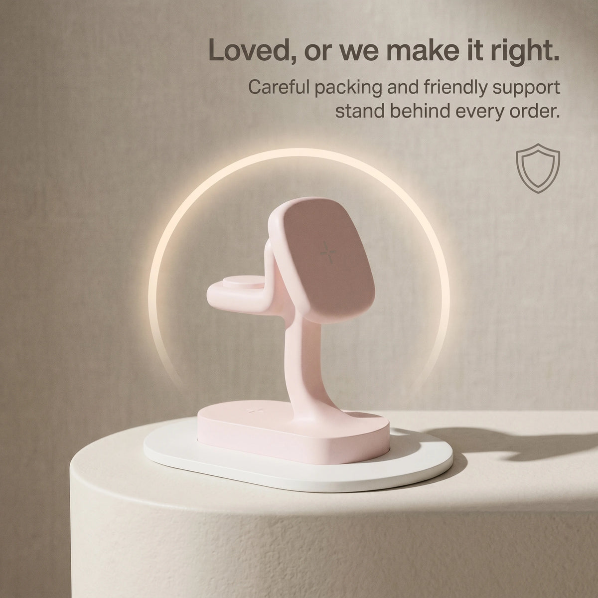 Pinky — Wood-Look Wireless Charger Stand