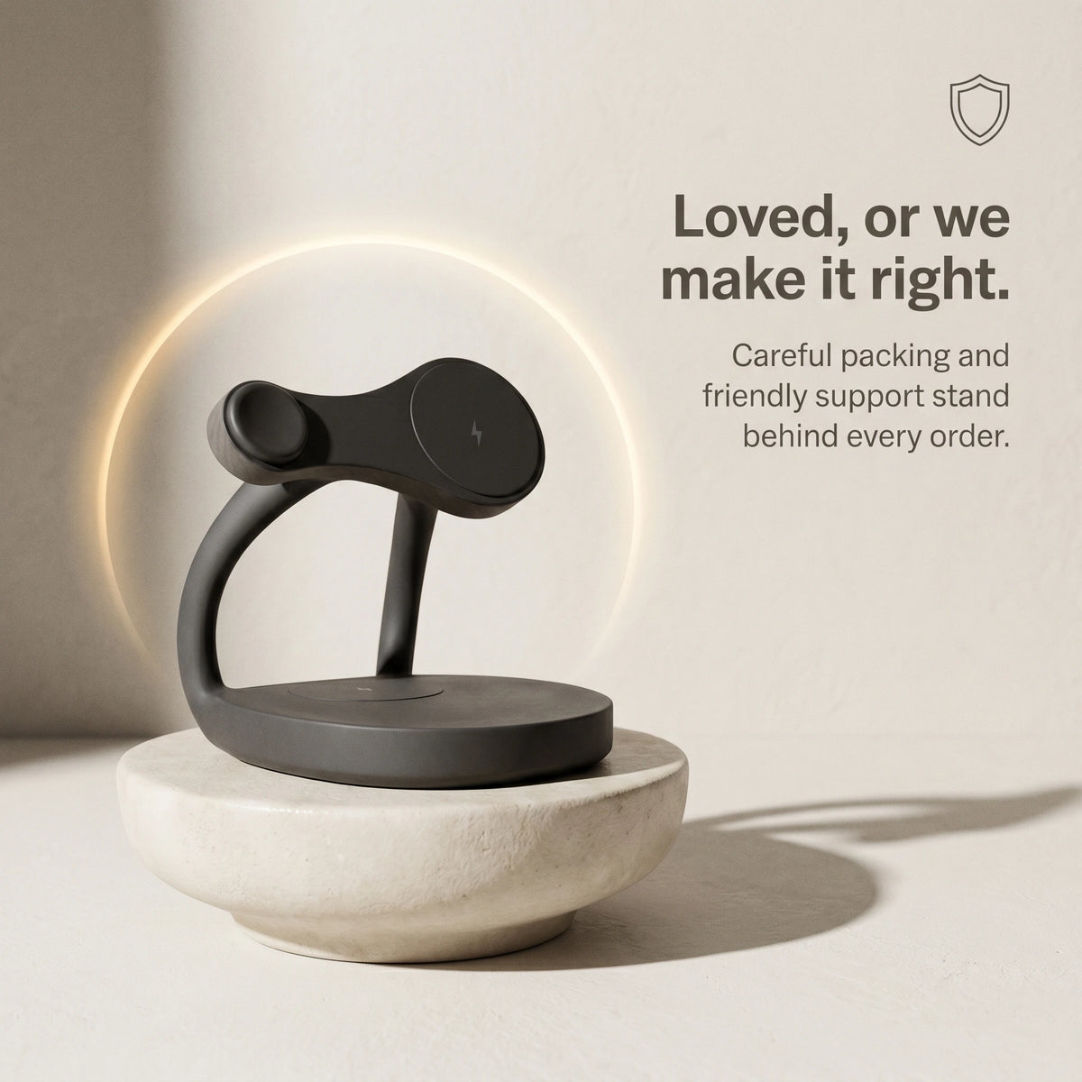 Echo Wood-Look Wireless Charger Stand