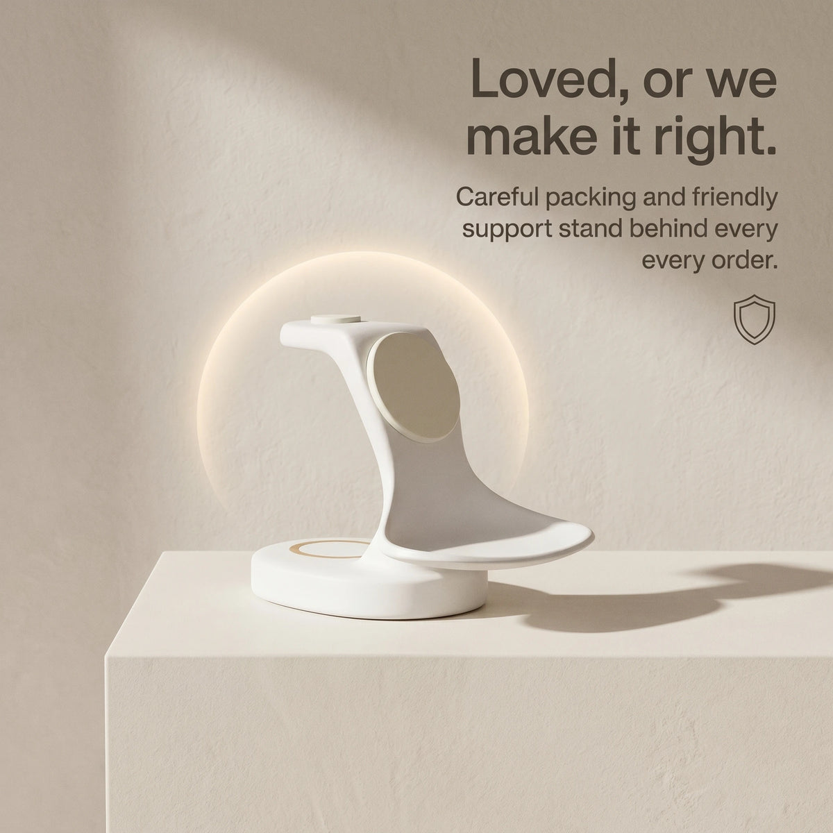 Pelican Wood-Look Wireless Charger Stand