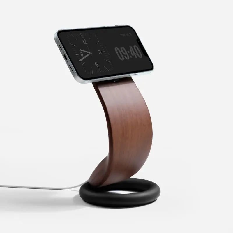 Cobra MagSafe Stand — Sculpted Wood-Look iPhone Stand
