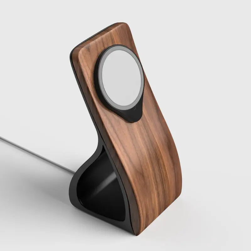Woodface MagSafe Stand — Wood-Look Desk Charger