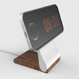SleekPeak MagSafe iPhone Stand — Wood-Look Desk Charger