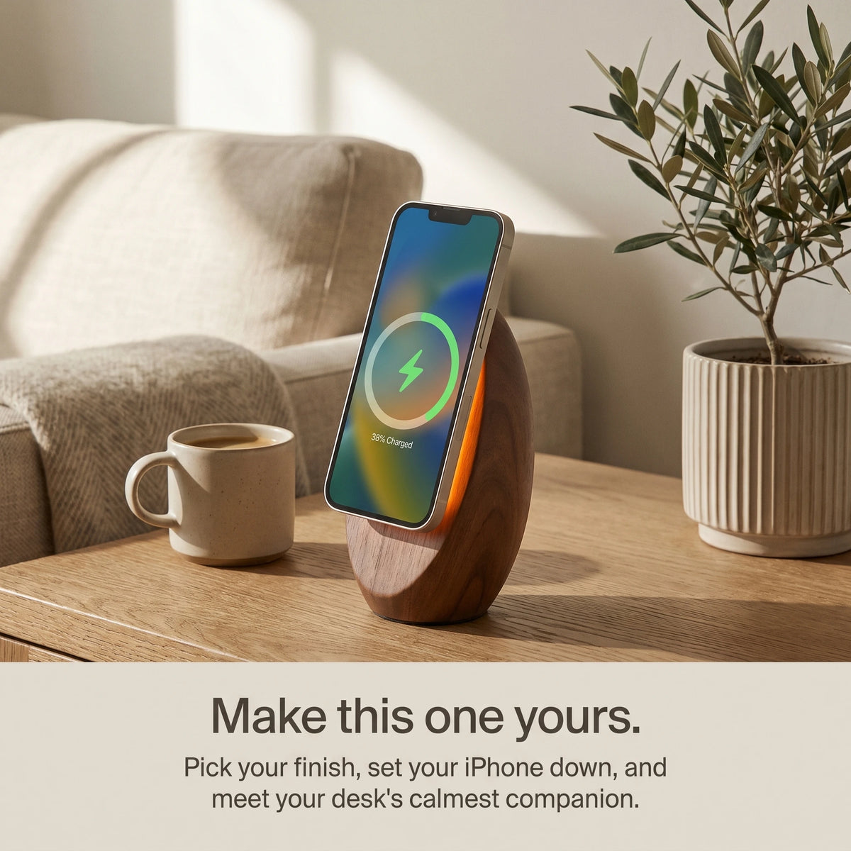 Egg Wireless Charger — Minimalist Desk Charger