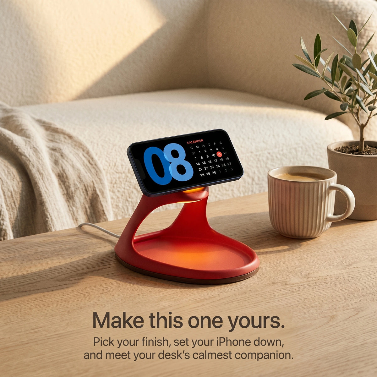 Red Vessel — Wood-Look Wireless Charger