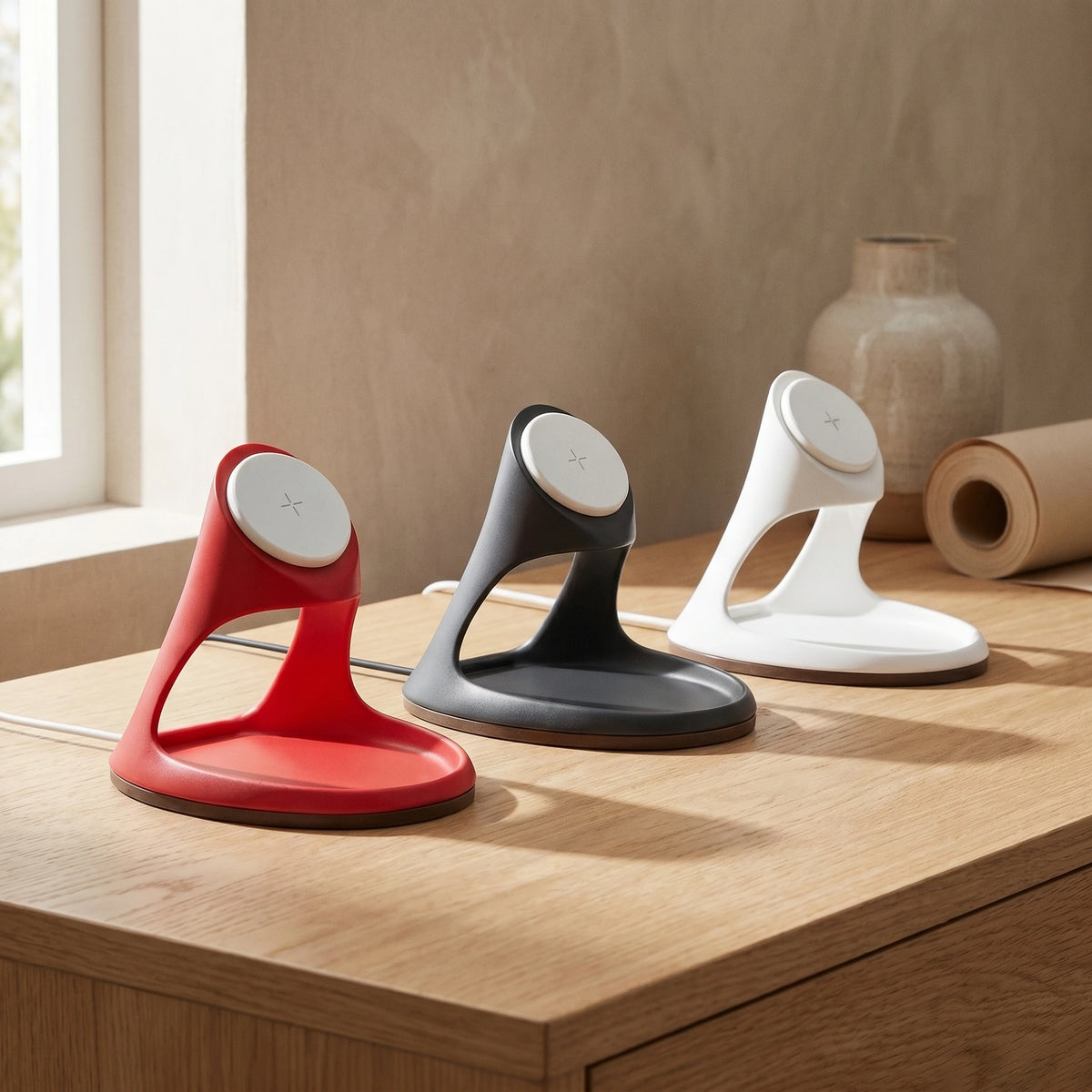 Red Vessel — Wood-Look Wireless Charger
