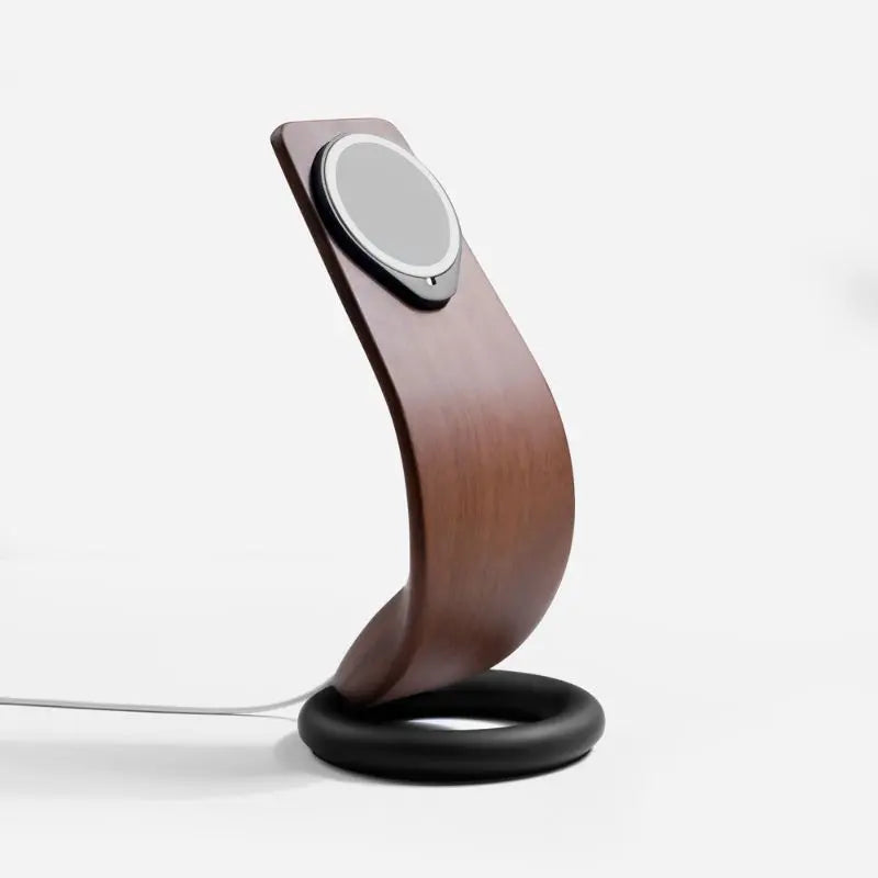 Cobra MagSafe Stand — Sculpted Wood-Look iPhone Stand