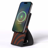 ArcFusion MagSafe iPhone Stand — Wood-Look Desk Charger
