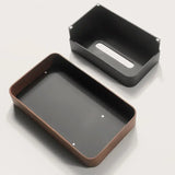 Double Rectangle Wooden Tissue Box Cover with Storage