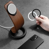 Cobra MagSafe Stand — Sculpted Wood-Look iPhone Stand