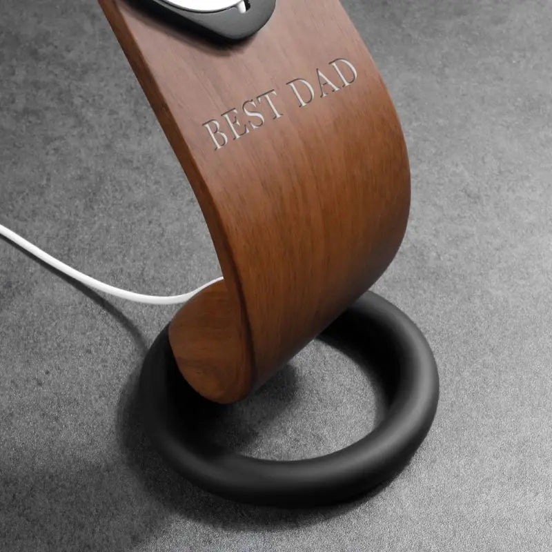 Cobra MagSafe Stand — Sculpted Wood-Look iPhone Stand