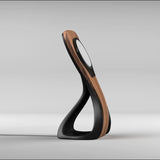 WaveCraft MagSafe iPhone Stand — Wood-Look Desk Charger