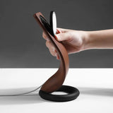 Cobra MagSafe Stand — Sculpted Wood-Look iPhone Stand