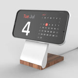 SleekPeak MagSafe iPhone Stand — Wood-Look Desk Charger