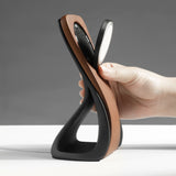 WaveCraft MagSafe iPhone Stand — Wood-Look Desk Charger