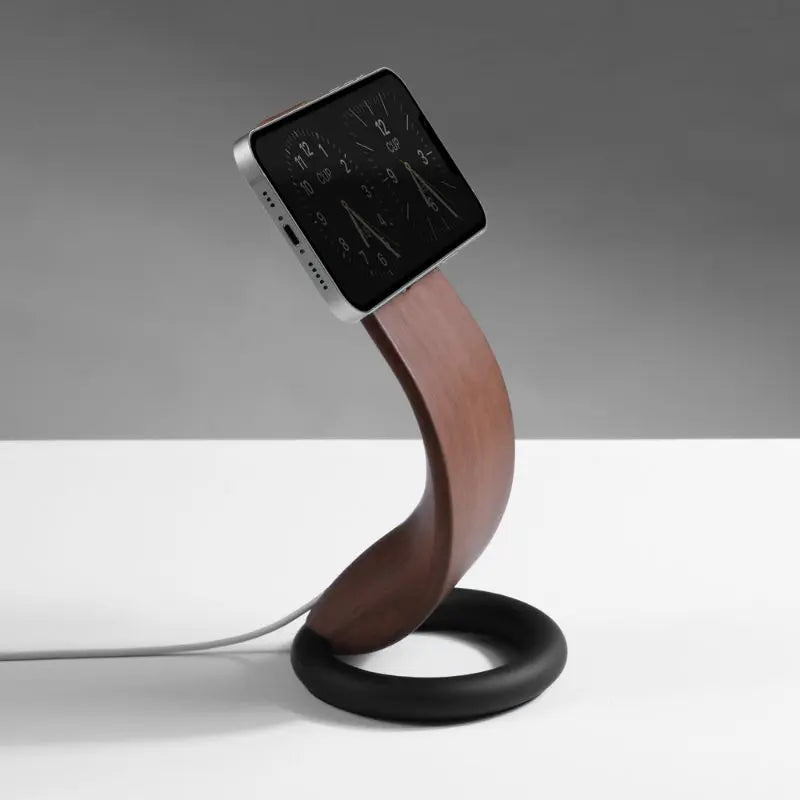 Cobra MagSafe Stand — Sculpted Wood-Look iPhone Stand