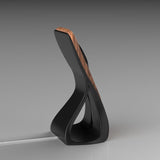 WaveCraft MagSafe iPhone Stand — Wood-Look Desk Charger