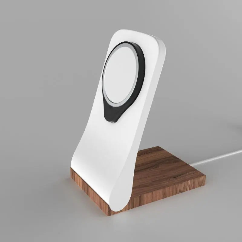 SleekPeak MagSafe iPhone Stand — Wood-Look Desk Charger