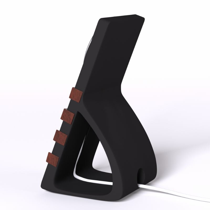 ArcFusion MagSafe iPhone Stand — Wood-Look Desk Charger