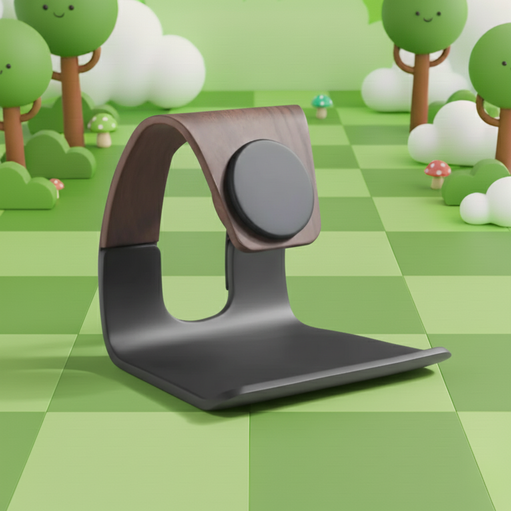 Cascade — Wood-Look Wireless Charger Stand