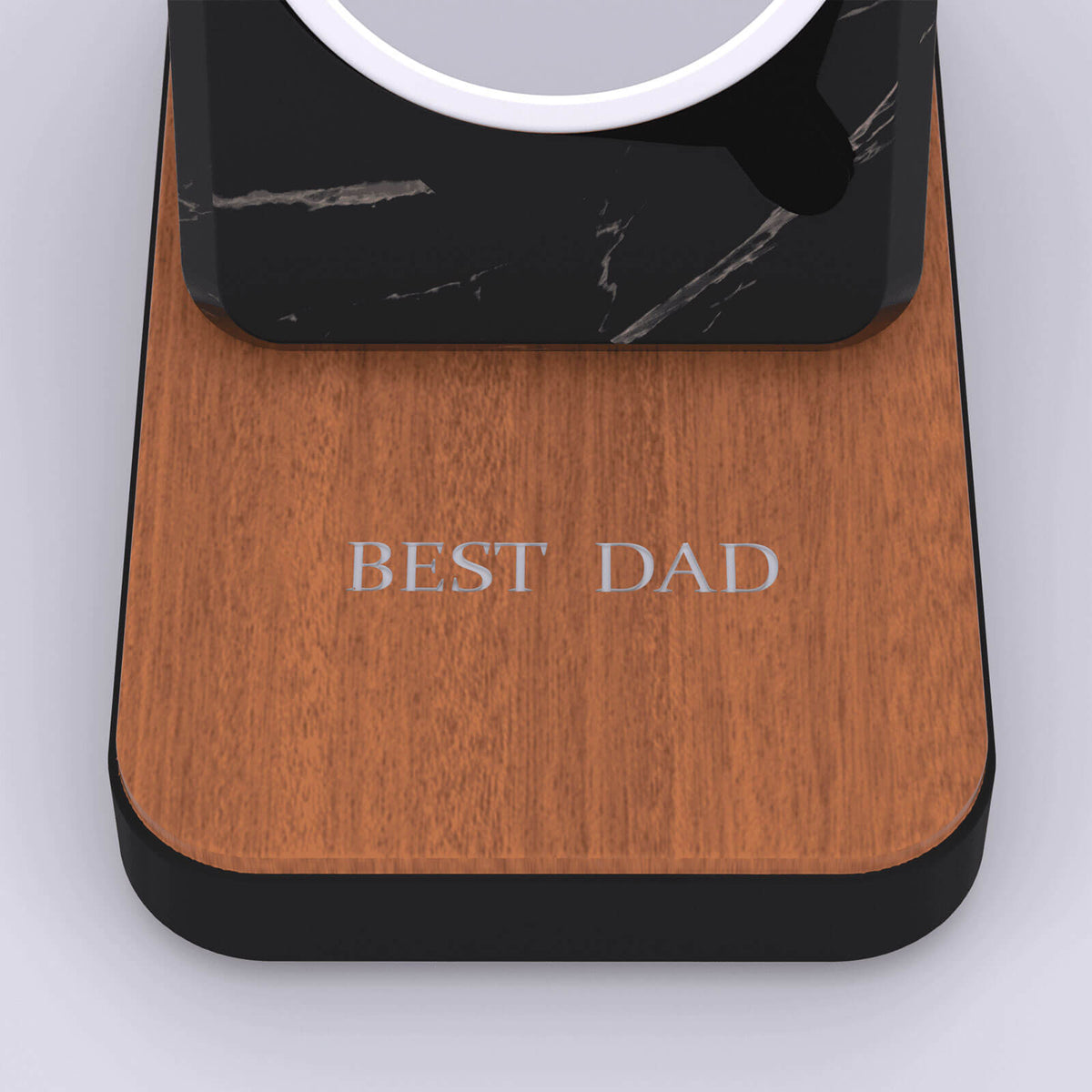 Island MagSafe Stand — Natural Wood-Look Phone Dock
