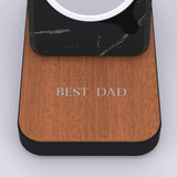Island MagSafe Stand — Natural Wood-Look Phone Dock
