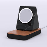 Island MagSafe Stand — Natural Wood-Look Phone Dock
