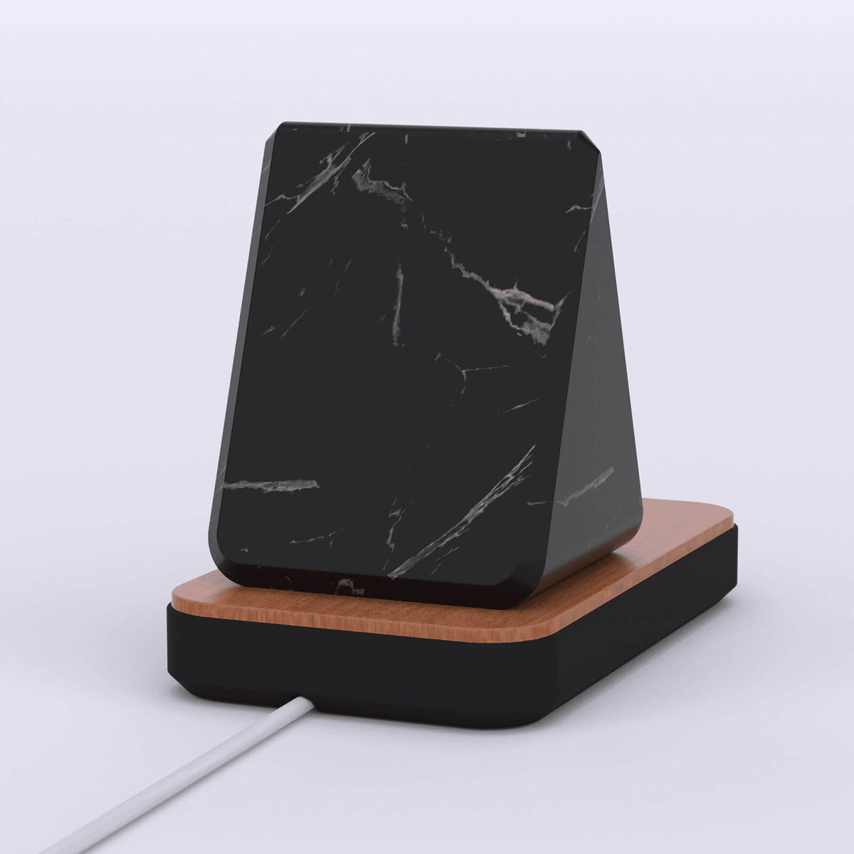 Island MagSafe Stand — Natural Wood-Look Phone Dock