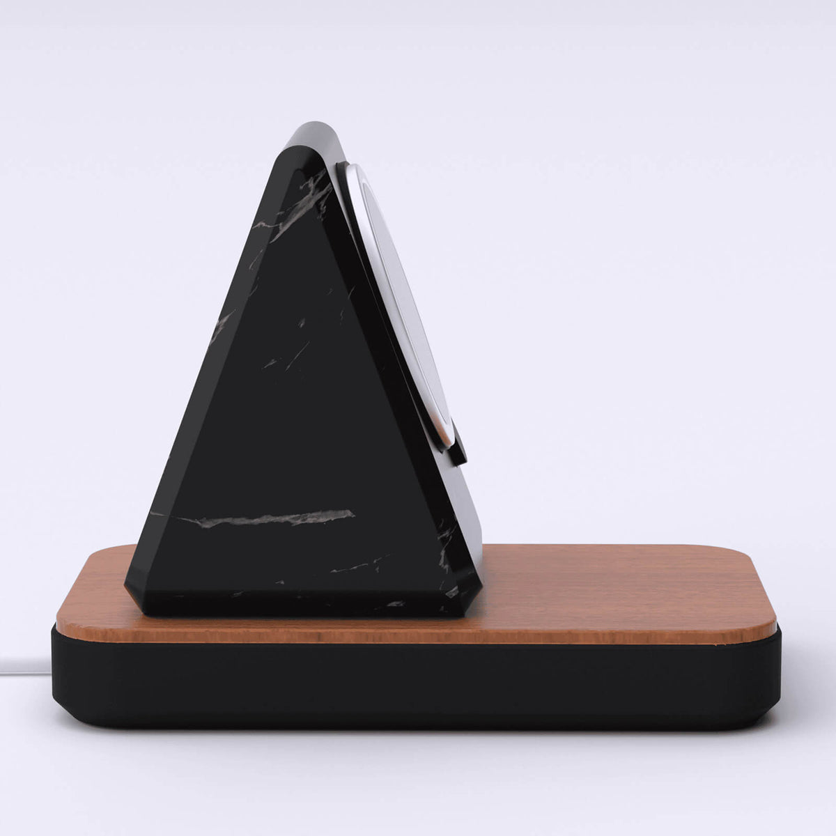Island MagSafe Stand — Natural Wood-Look Phone Dock