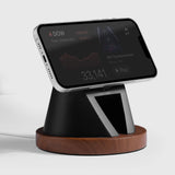 Lighthouse MagSafe Stand — Wood-Look iPhone Charger