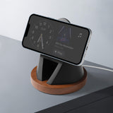 Lighthouse MagSafe Stand — Wood-Look iPhone Charger