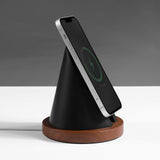 Lighthouse MagSafe Stand — Wood-Look iPhone Charger